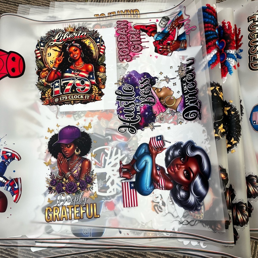 Custom Gang Sheet DTF Heat Transfer Stickers with Multiple Designs per Sheet