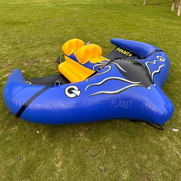Manta inflável exterior dos esportes de água que voa o tubo dos peixes de voo do PVC de Ray para o mar