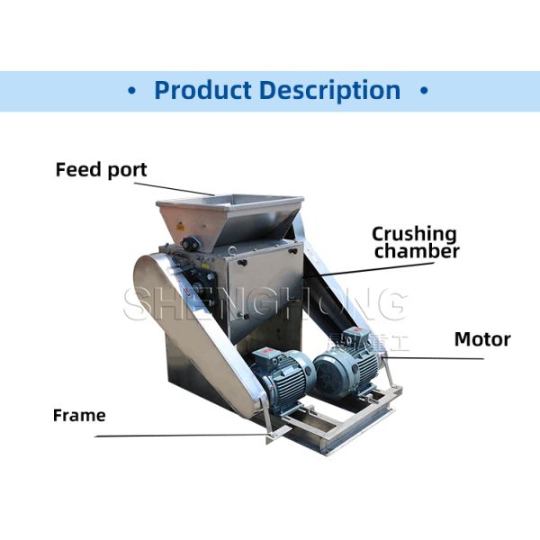 Stainless Steel Fertilizer Crushing Machine with 3000-4000 Kg/h Capacity and 1 Year Warranty