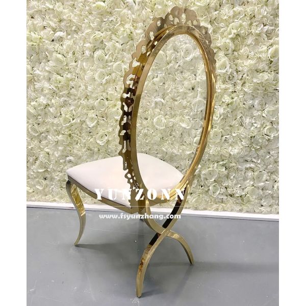 Wholesale Dubai Wedding Chivari Chairs with Stainless Steel Legs & Acrylic Back Made From Synthetic Leather