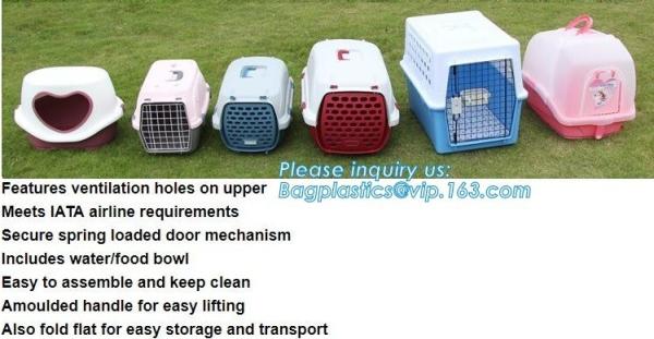 Transport Box Pet Air Box Travel Carrier Cages Portable Plastic Dog Carrier, Dog Box Cages------Durable Plastic Aviation