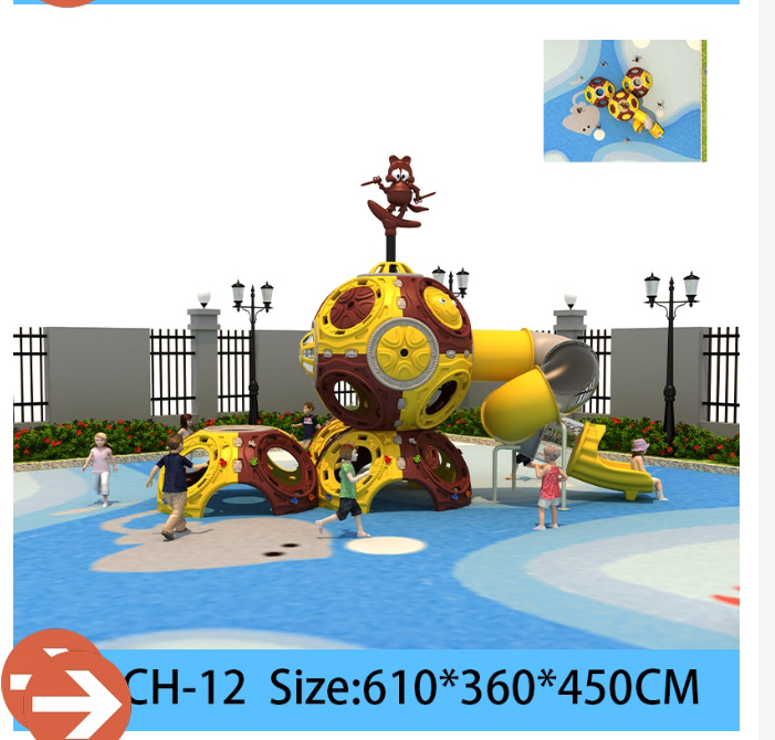Space Capsule Theme Playground Equipment Custom web Climbers Swings  Plastic Slides for Parks  Kindergartens Safe & Child-Friendly​