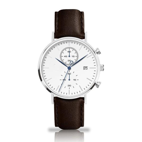 Professional Stainless Steel Watch White Face Japanese Quartz Movement