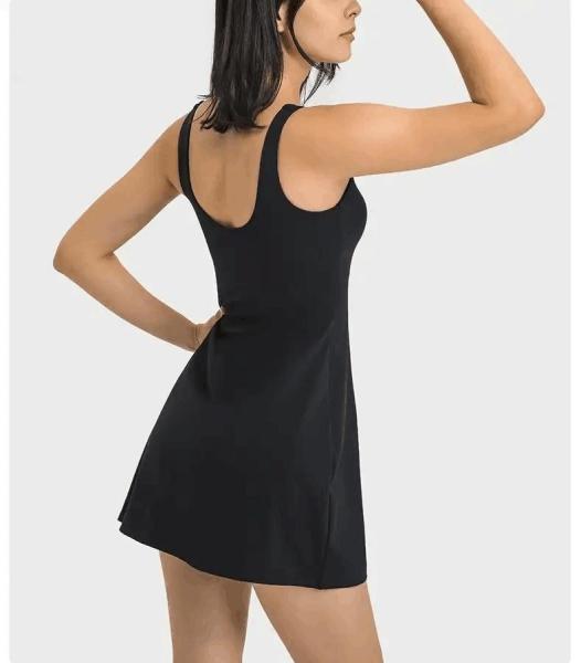                  Custom New Style Sport Wear with Pocket Workout Skirts High Waist Fitness Yoga Shorts Athletic Gym Women Tennis Dress             