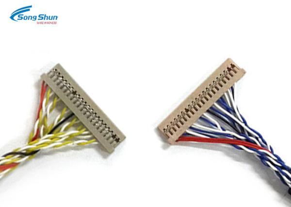 FEP Jacket LVDS Cable Assembly IPC/WHMA-A-620 with 2.0mm 20Pin Connector