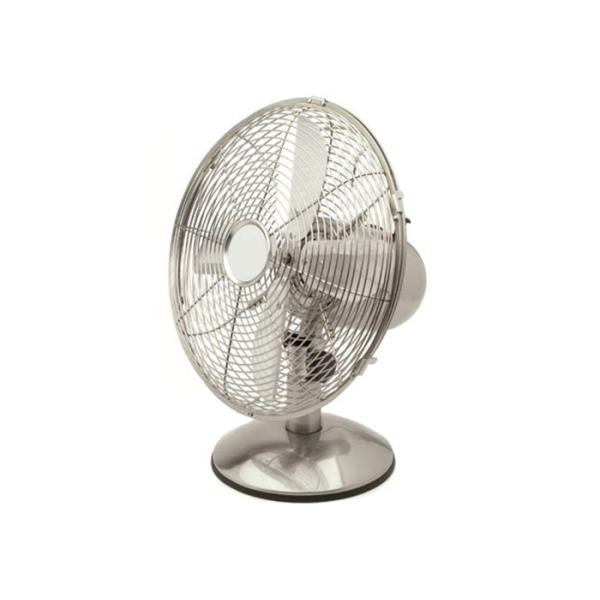 Portable Metal Table Fan For Living Room Oil Rubbed Bronze Finish 4 Blades