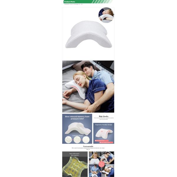 Comfortable Memory Foam Arm Rest Pillow for Side Sleepers Removable and Washable