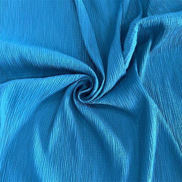 Matte Warp Knit Bubble Crepe Fabric 96GSM 97% Nylon 3% Spandex For Skirts Shirts