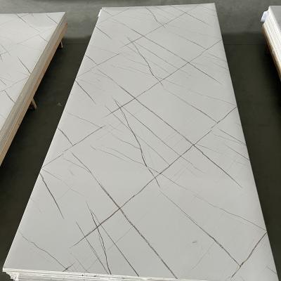Diseño de mármol resistente al agua duradero Pvc UV Marmol de acabado de la hoja de panel de pared para el apartamento
