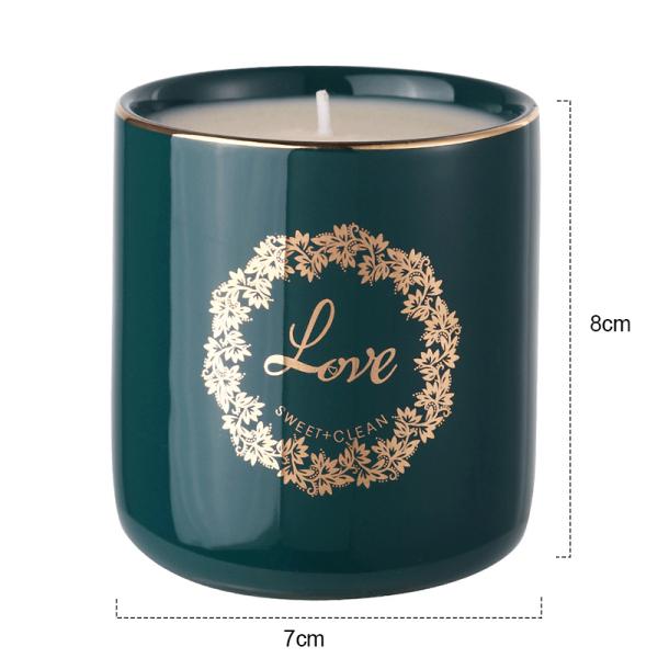 White Vegan Soy Candles Long Lasting Strong Scented Blue Campanula Scent