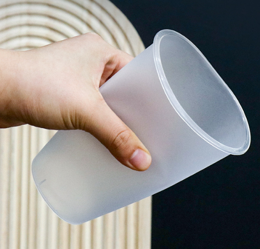 Commercial Matte Thickened Disposable Plastic Cup For Milk Tea Juice