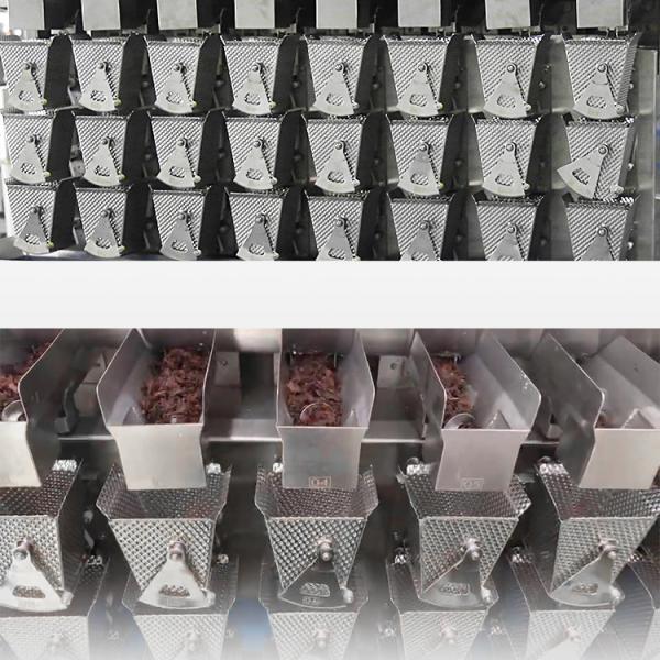 Double vis embrévée industrielle de trémie alimentant le peseur de Multihead pour la nourriture collante fraîche Rib Spare