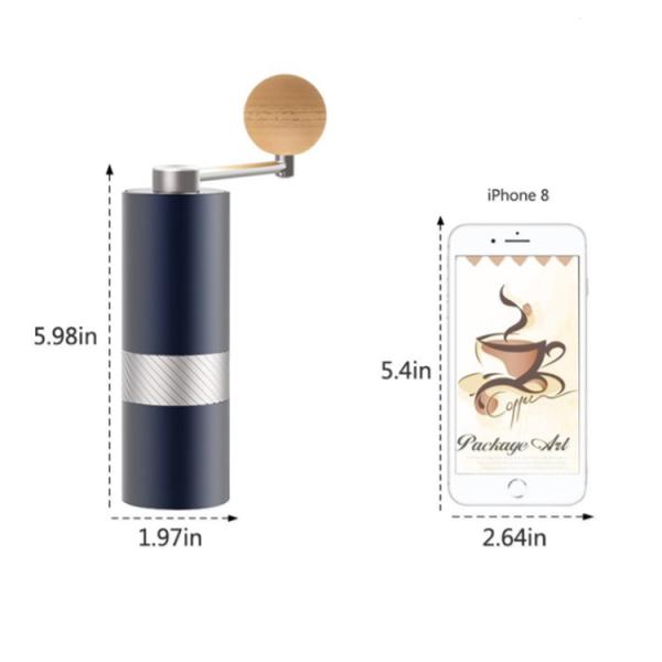 Portable Coffee Maker Accessories Manual Burr Coffee Grinder With Stainless Steel Conical Burr