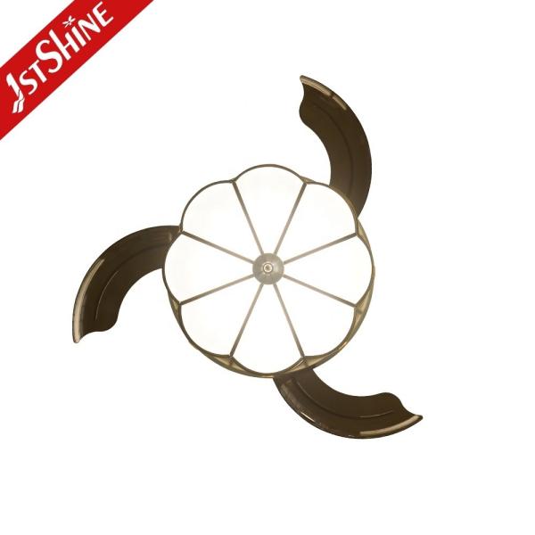 3 Blades PC Blades Remote Control Ventilador de teto retrátil com luz LED dobrável
