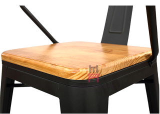 El restaurante del metal del brazo de Tolix preside los muebles al aire libre comerciales de los asientos de madera