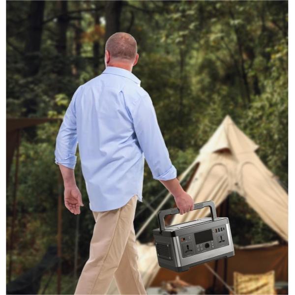 999Wh Кампинговый перезаряжаемый источник питания 1000W AC выход 10W беспроводное зарядное устройство