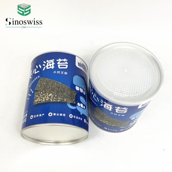 Moisture Resistant Snack Food Paper Cans Cylinder Packaging For Seaweed Dried Food