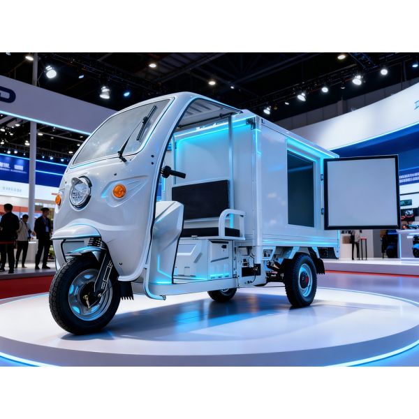 Full Electric Solar Refrigerated Tricycle with 60V/58AH Battery and 650W Refrigeration Unit for Logistics