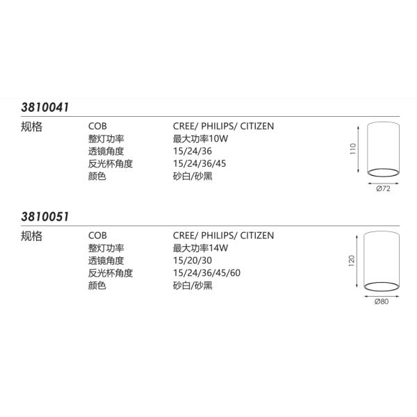 Simple White Black Kitchen bathroom Bedroom corridor Spot Light COB Surface Mounted LED Downlight 10W 14W 20W 24W