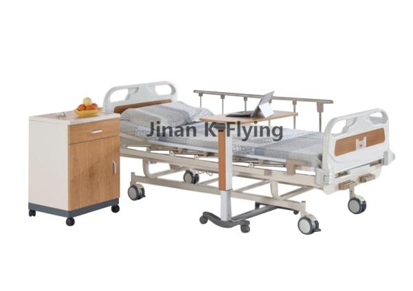 Aluminum Alloy Guardrails 2 Function Hospital Bed Folding