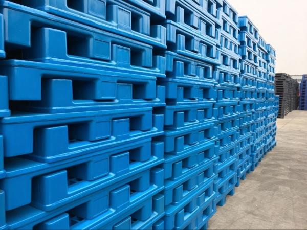 Food industry racking plastic pallet Euro rubber-slip cold storage plastic pallet