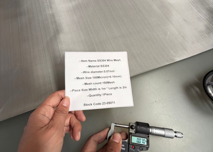 150Mesh 0.07mm Wire diameter SS304 Stainless Steel Woven Wire Mesh for Liquid and gas industry
