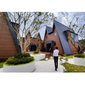 Предварительно смонтированные домики Компания Little Log House с легкой стальной рамкой Красивый деревянный дом курорт Бунгало