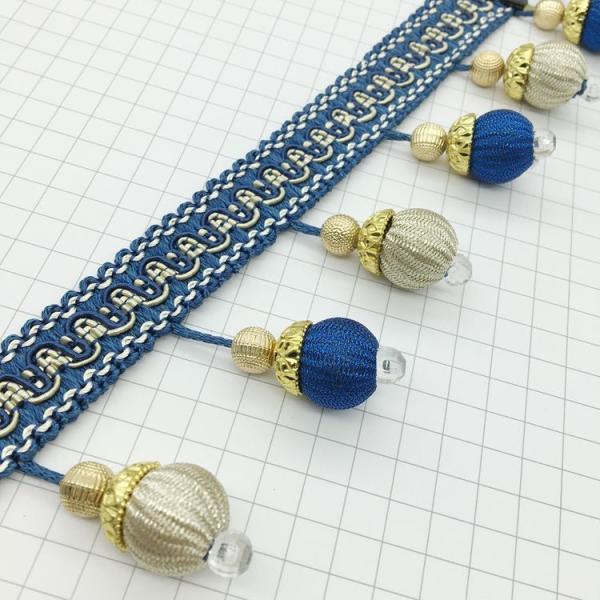 Handmade fashionable chain beads lace tassels fringes for curtain/sofa/pillow decoration
