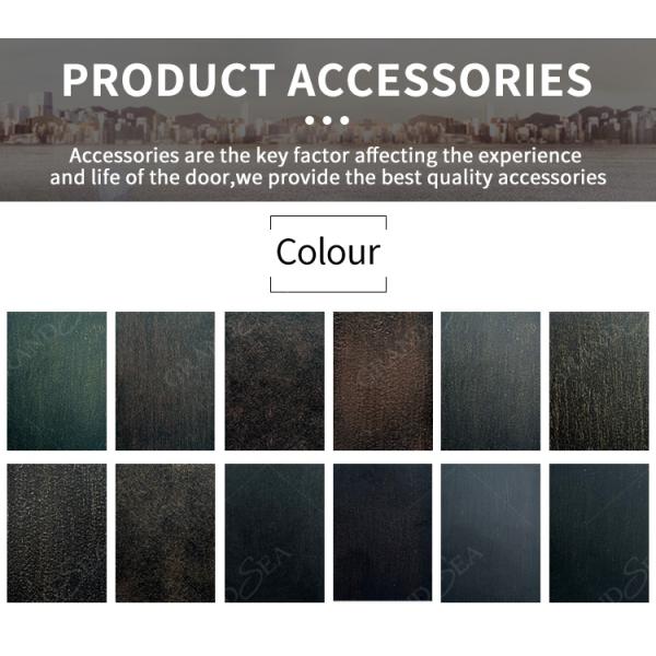 China Patio Single Pocket Double Door Main House Entry Entrance Wrought Iron Door with Elegant Decorative Design