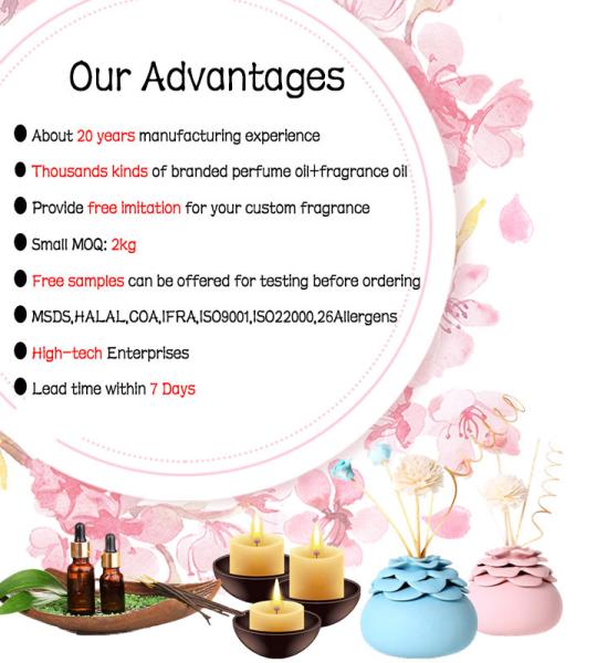 Óleo para velas Óleo perfumado para fabricação de velas Óleo perfumado concentrado para velas