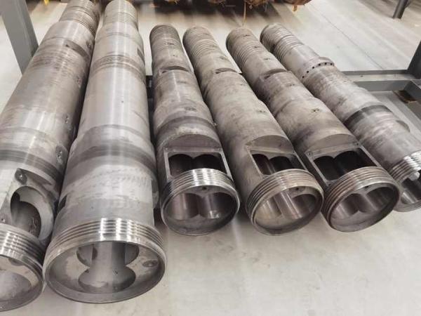 Chrome Plating Conical Twin Screw Extruder Barrel For Pvc Sheet 65/132