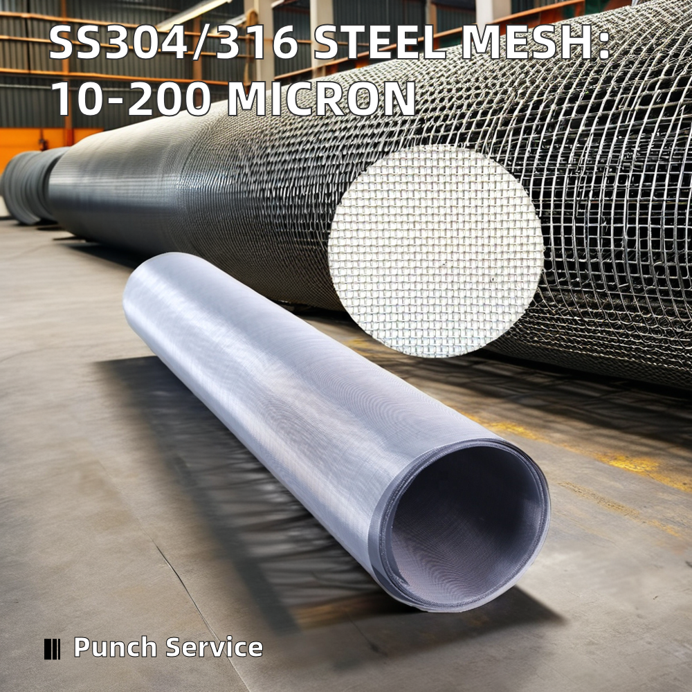 Mesh 304 Stainless Steel Woven Wire Vent Screen Roll - Fine Mesh & Cloth Vent Screen Dutch Weave Knitted Stainless Steel Wire Mesh Woven for Bending & Welding Cut to Size Services Available