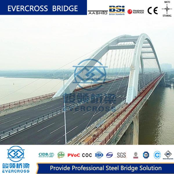Concrete Deck Railway Steel Arch Bridge Fatigue Resistance High Durability