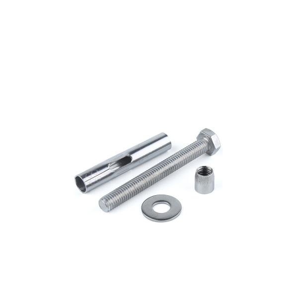 DIN M10 Hex Bolt Sleeve Anchor Natural Color For Steel Structure Elevator Lines