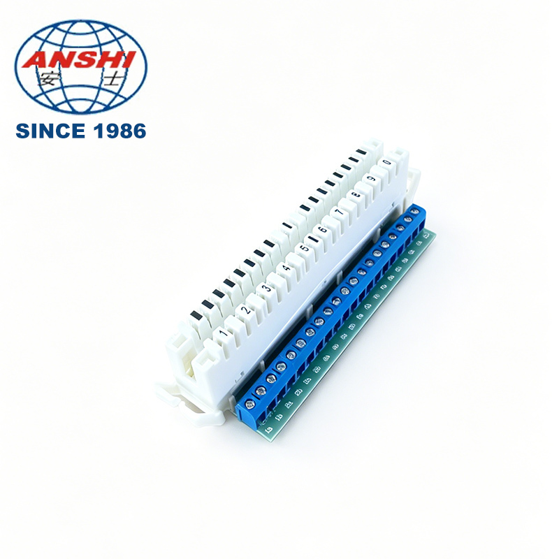 10 Pair 20 Pole LSA-PLUS Module PCB Terminal Telephone Connector XL-011L ABS Back Profile Mount Plugboard Telecom Parts