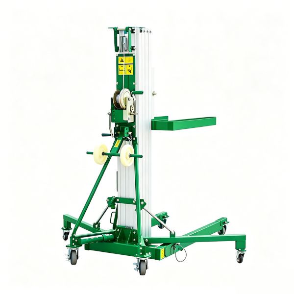 Commercial Vertical Mast Lift manlift equipment HVAC And Industrial Pipefitting Hoist