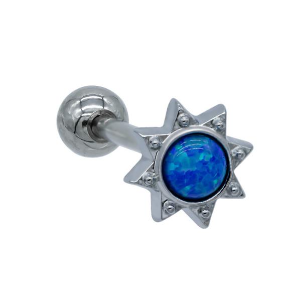 A língua soa a cor múltipla perfurando da bola de Opal Stone Jewelry Stainless Steel
