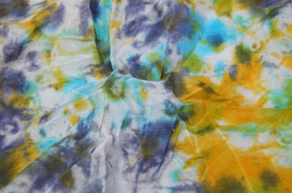 Tie - Dye  Waxed Cotton Canvas / 8OZ Woven Cotton Fabric For Bags