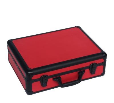 Red Aluminum Tool Case With PU Leather  Display And Packing Tools Light Weight