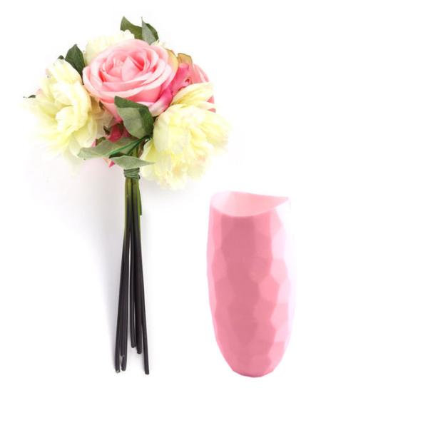 Waterproof Home Decor Durable Vases , Eco - Friendly Material Decorative Flower Vase