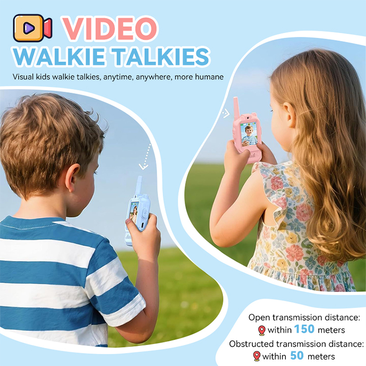 Portable Mini Children Wireless Walkie Talkie Cameras Cheap Toys for Kids with Video Intercom Voice Changing  As Christmas Gift