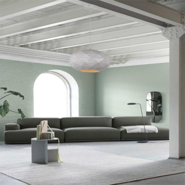 Metal Black And White Modern Suspended Pendant Light