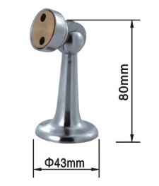 Zinc Alloy Floor Interior Magnetic Door Stopper Satin Nickel Door Stop