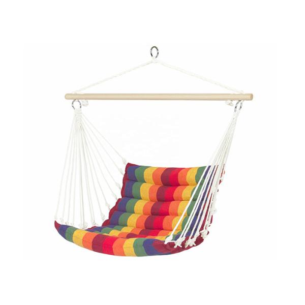 Swing Outdoor Patio Rainbow Hammock Chair With 5CM Thick Cotton