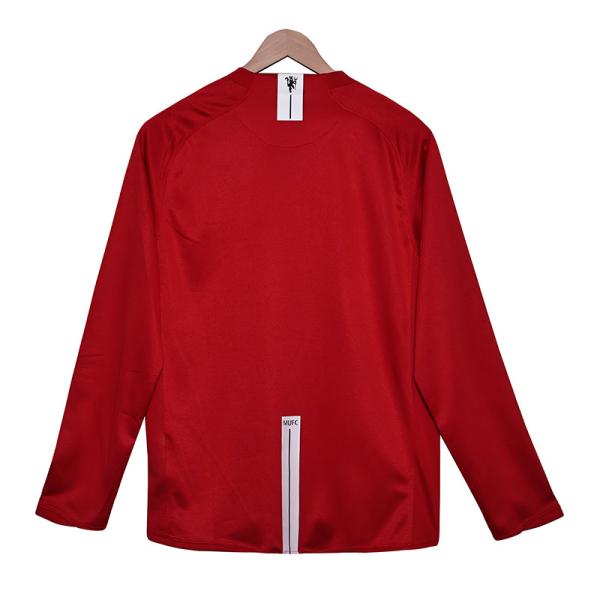 Manchester United Retro Jersey 2007-2008 Season Home Long Sleeve Fan Collector Edition Jersey