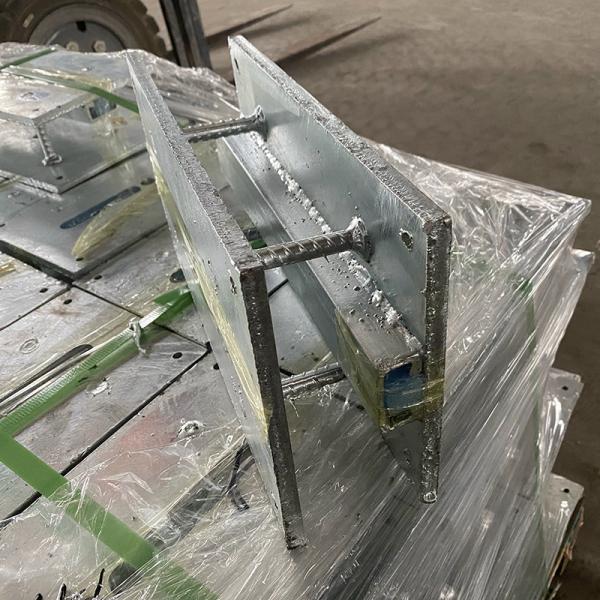 Heavy Duty Standard Weight Embedded Parts Universal Black Rectangular Embed Plates