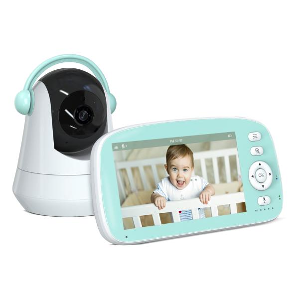 5.0 pulgadas Video Babyfoon Dos vías de audio Temperatura de visión nocturna Detección de lloro del bebé Monitoreo