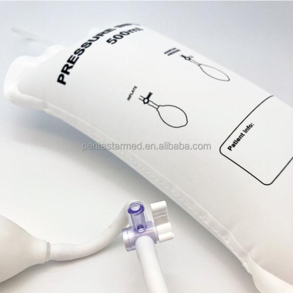 Reusable Fluid Quick Blood Nylon Manual Pressure Infusion Bag with Piston Gauge