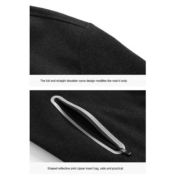 Cotton Zipper Pocket RIB CUFF Mens Track Jacket And Pants Set 140-210g