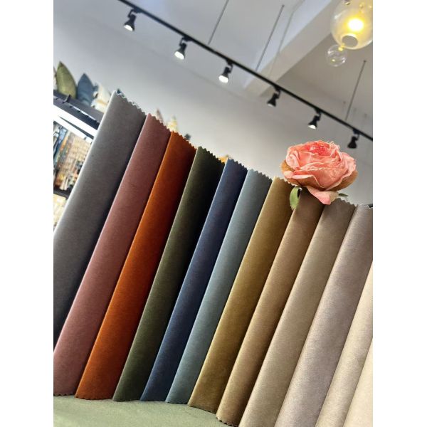 Soft Durable Plain Velvet Sofa Fabric Suitable for Upholstery Covering Sofas Chairs and Decorative Furniture